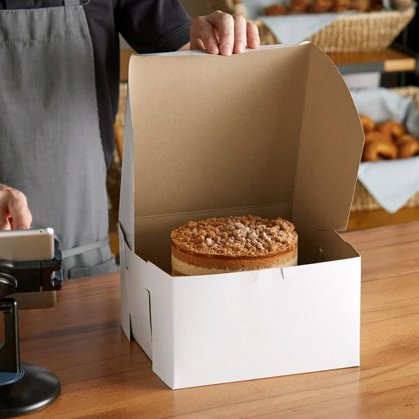10x10x6 WHITE BAKERY BOX