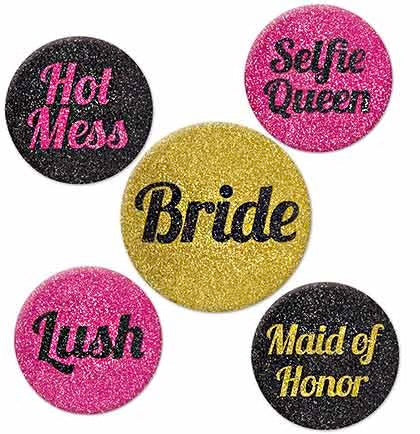 TEAM BRIDE PARTY BUTTONS