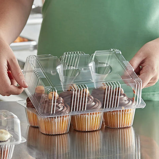 6 CUP HINGED CUPCAKE CONT.