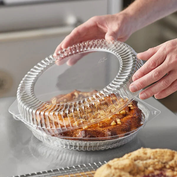 10" CLEAR HINGED PIE CONTAINER