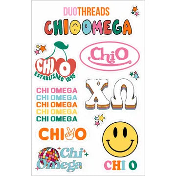 SORORITY RAINBOW STICKER SHEET