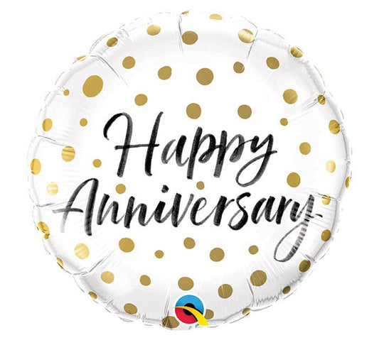 HAPPY ANN GOLD DOT 18" MYLAR