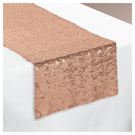 ROSE GOLD SEQUIN TABLE RUNNER