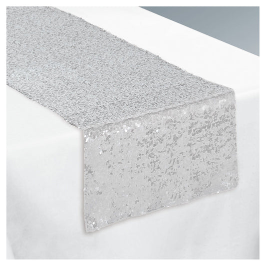 SILVER SEQUIN TABLE RUNNER