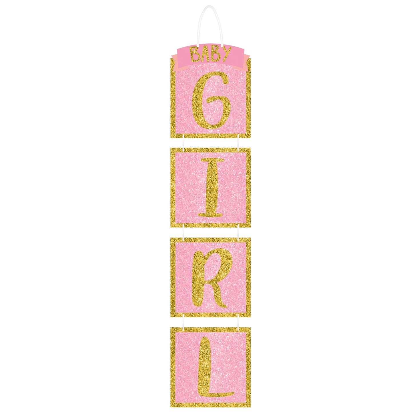 GIRL GLITTER HANGING DECORATION