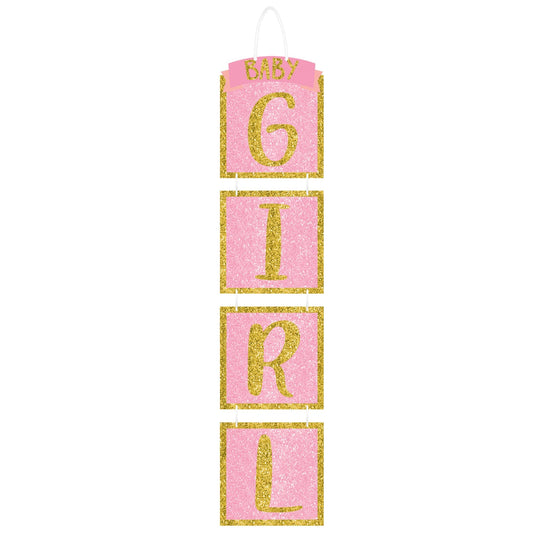 GIRL GLITTER HANGING DECORATION