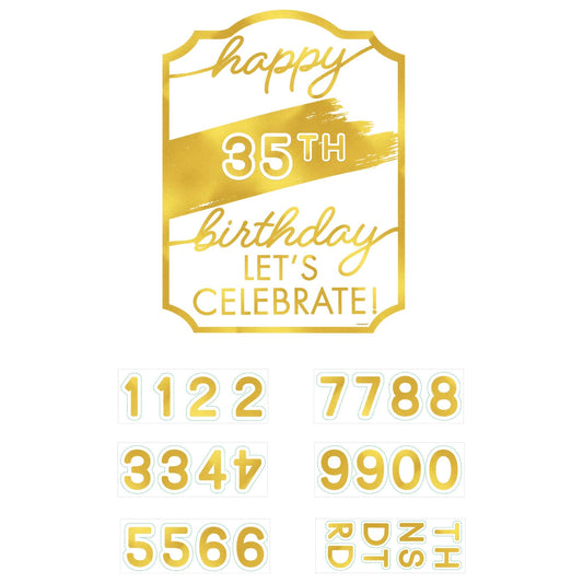 GOLDEN AGE BDAY CARDBOARD SIGN