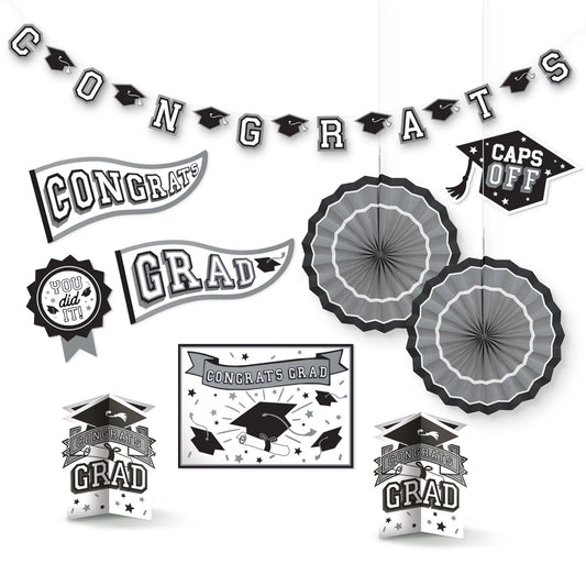WHITE GRAD ROOM DECOR KIT