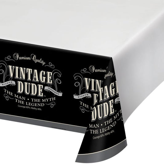 VINTAGE DUDE PLASTIC TABLECOVER