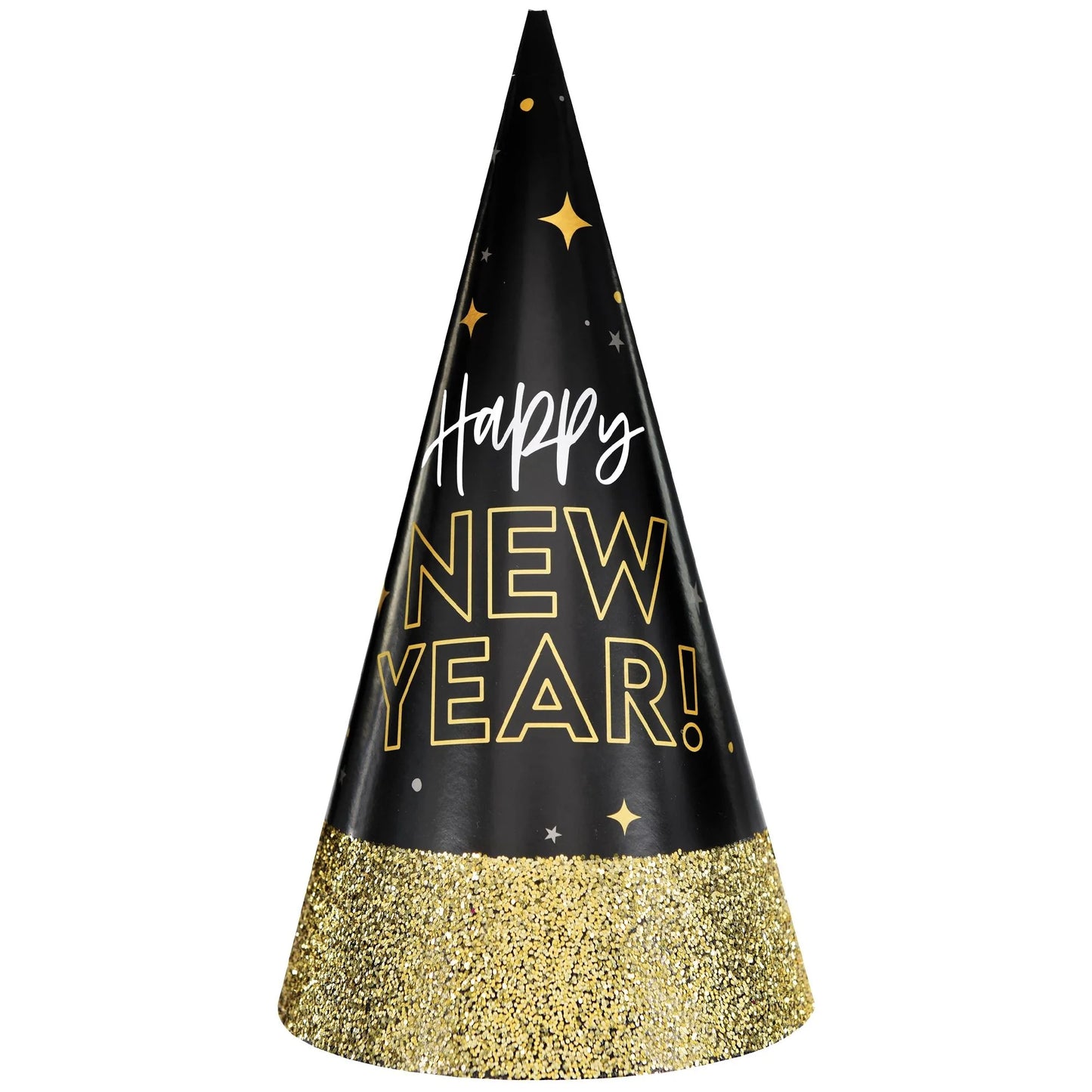 HAPPY NEW YEAR BSG GLITTER CONE HAT
