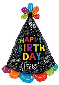 31" BDAY HAT DOODLES MYLAR