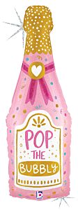 BUBBLY CHAMPAGNE BOTTLE 37" MYLAR