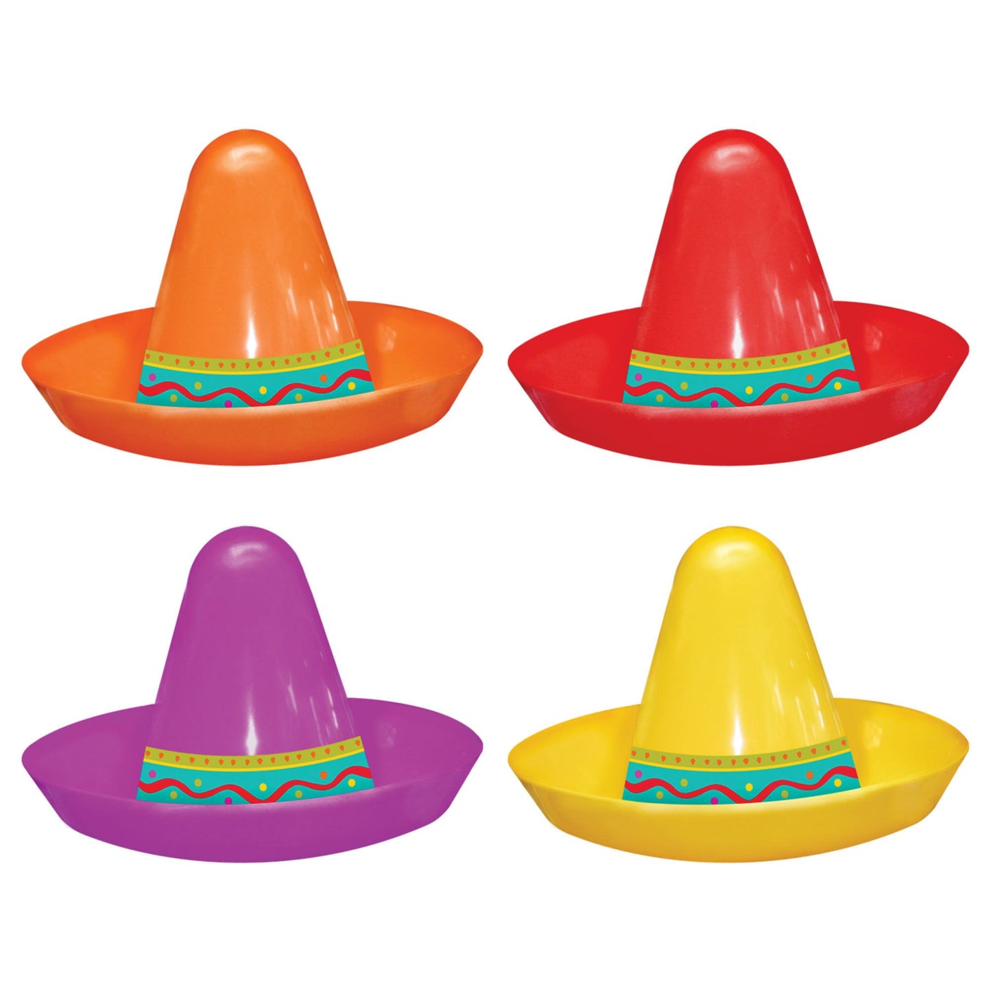 ASST MINI PLASTIC SOMBREROS