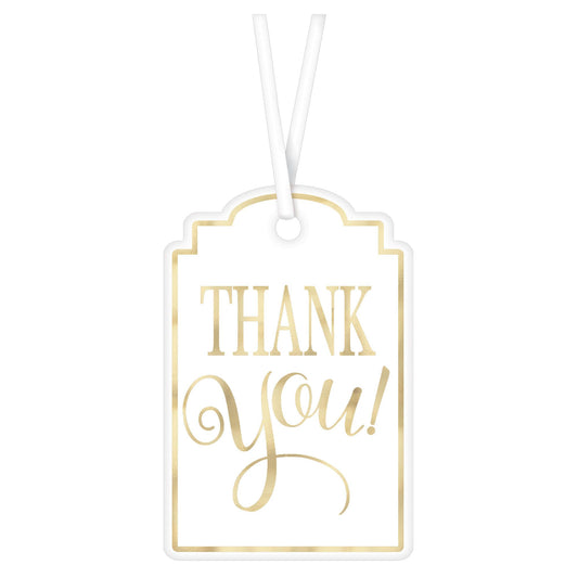 WHITE THANK YOU TAGS