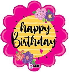 BIRTHDAY FLOWER 18" MYLAR