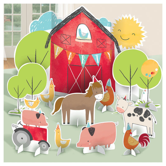 BARNYARD BIRTHDAY TABLE DECOR