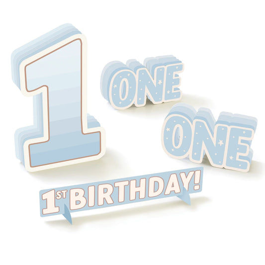 1ST BDAY TABLE DECOR KIT BLUE