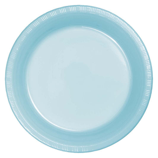 PASTEL BLUE 7" PLASTIC PLATES 20CT