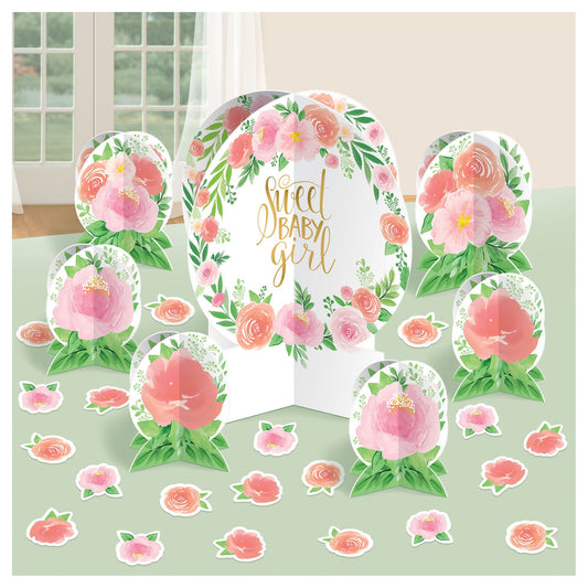 FLORAL BABY TABLE DECOR KIT