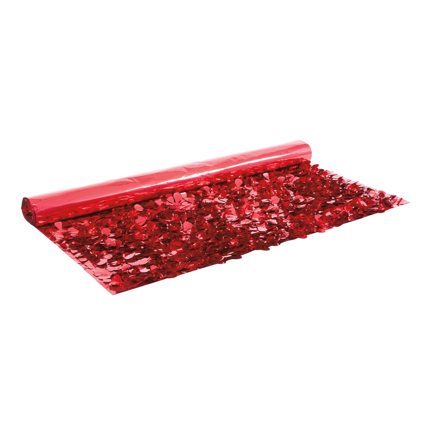 RED FLORAL SHEETING 5 YD