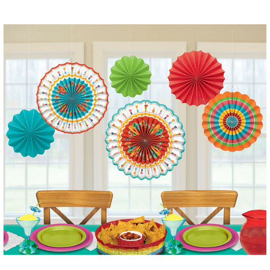 FIESTA FAN PAPER DECORATIONS