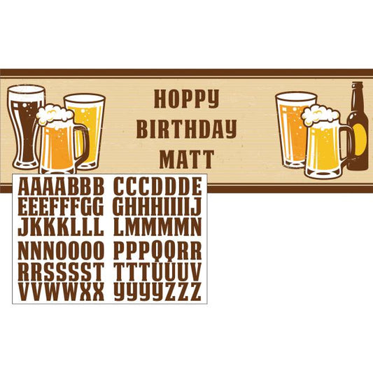 CHEERS & BEERS PARTY BANNER