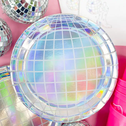 DISCO BALL 9" PAPER PLATES