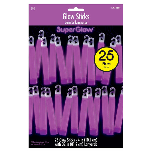 PURPLE 4" GLOWSTICK - 25CT