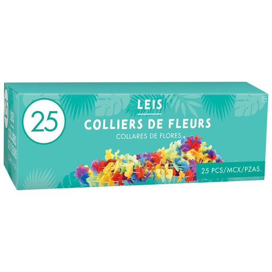 RAINBOW FLOWER LEIS BOX OF 25