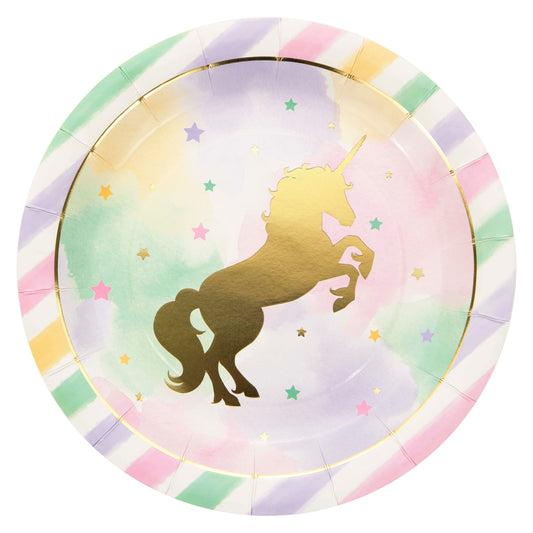 UNICORN 9" PPR PLATE 8CT