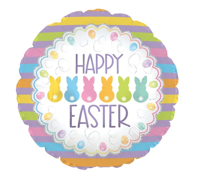 HAPPY EASTER PEEPS 18" MYLAR