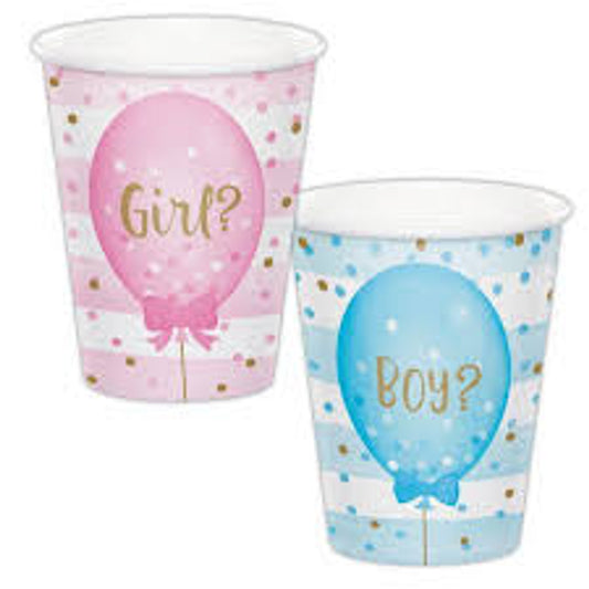 9OZ PAPER CUPS GENDER REVEAL