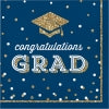 GLITTERING GRAD LUNCH NAPKINS