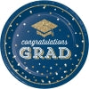 GLITTERING GRAD 9" PPR PLATES 18CT