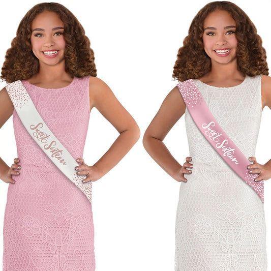 SWEET SIXTEEN REV FABRIC SASH