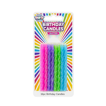 BDAY CANDLES - GLITTER PASTEL COLORS
