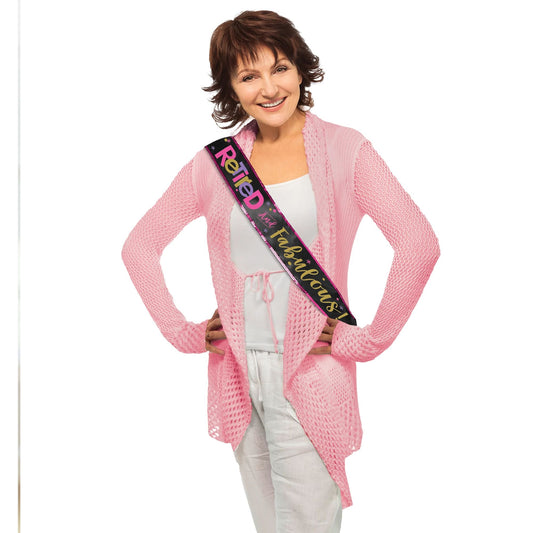 RETIRED & FABULOUS FABRIC SASH