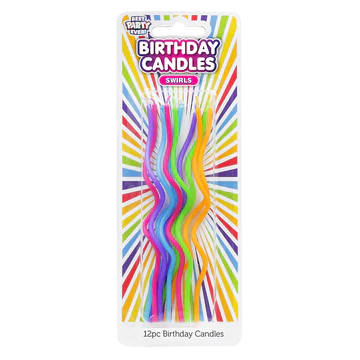 BDAY CANDLES - TALL SWIRLS