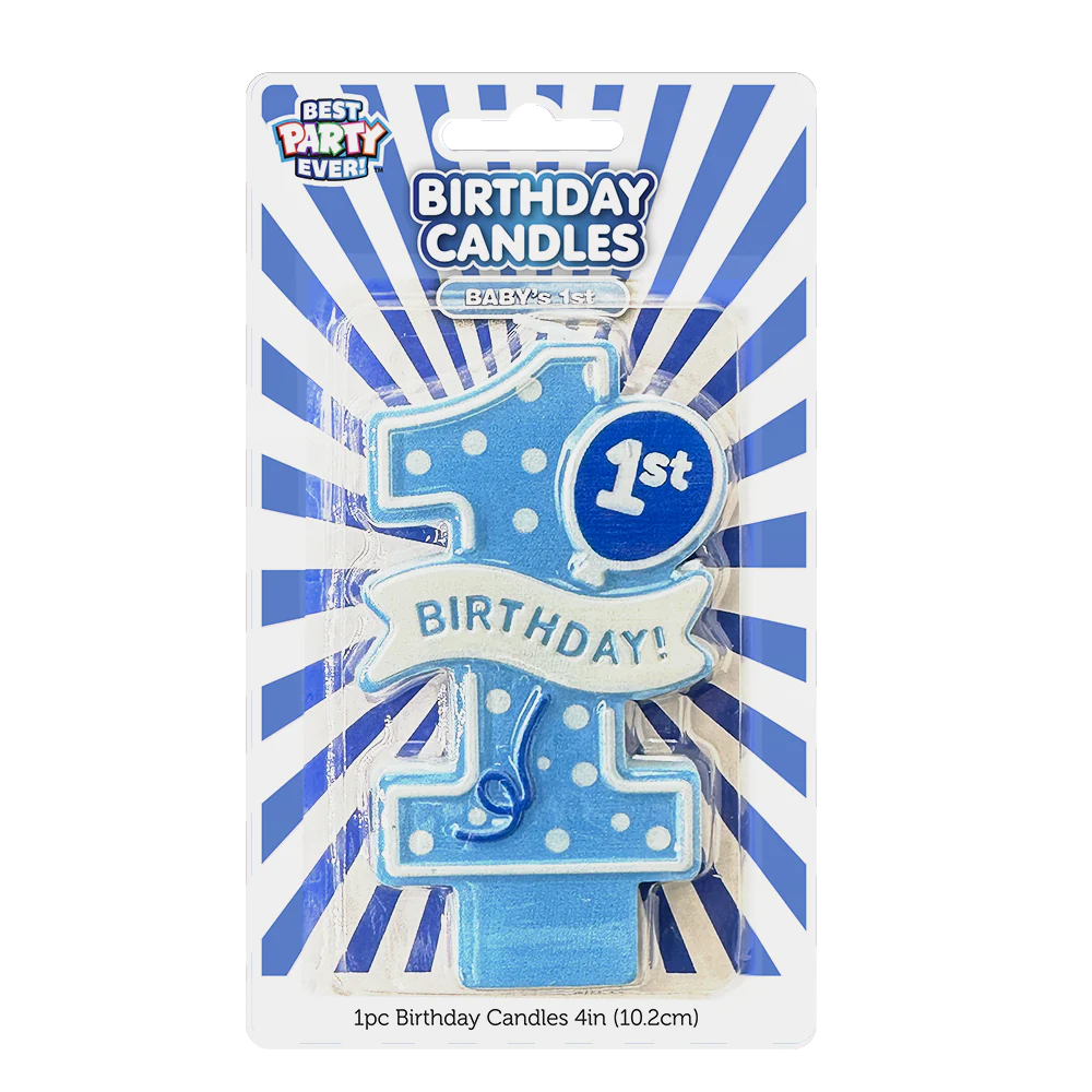 BDAY CANDLES -BABY'S FIRST BLUE