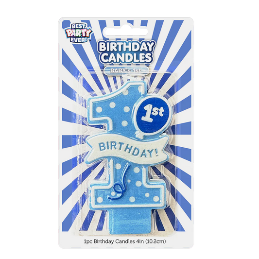 BDAY CANDLES -BABY'S FIRST BLUE
