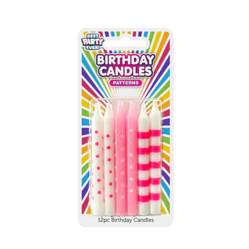 BDAY CANDLES - PINK & WHITE