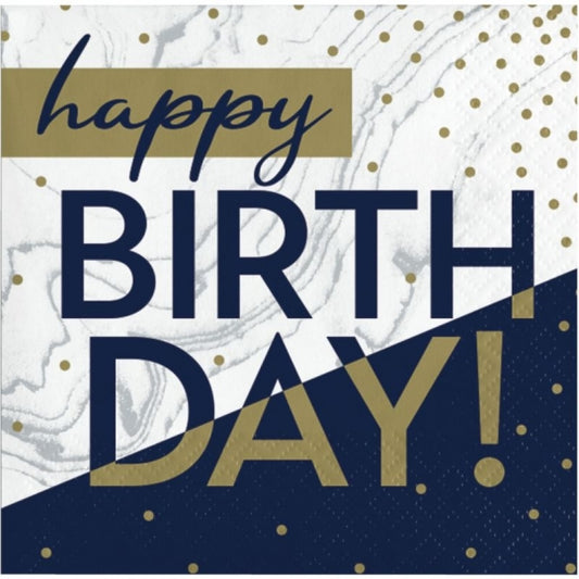 NAVY & GOLD MILESTONE HBD BN