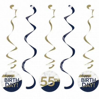 NAVY & GOLD AAA DIZZY DANGLERS