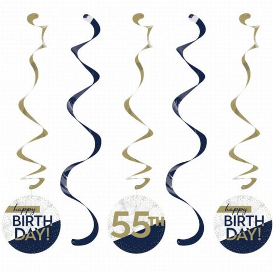 NAVY & GOLD AAA DIZZY DANGLERS