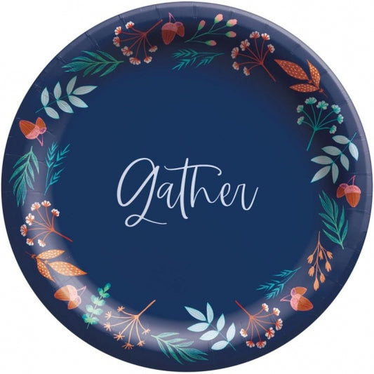 FALL GATHER 10" PAPER PLATES 20CT