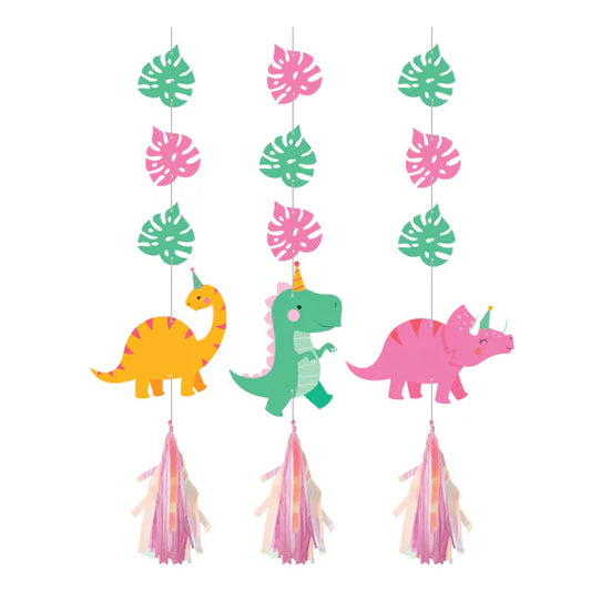 GIRL DINO PARTY IRID HANGING CO