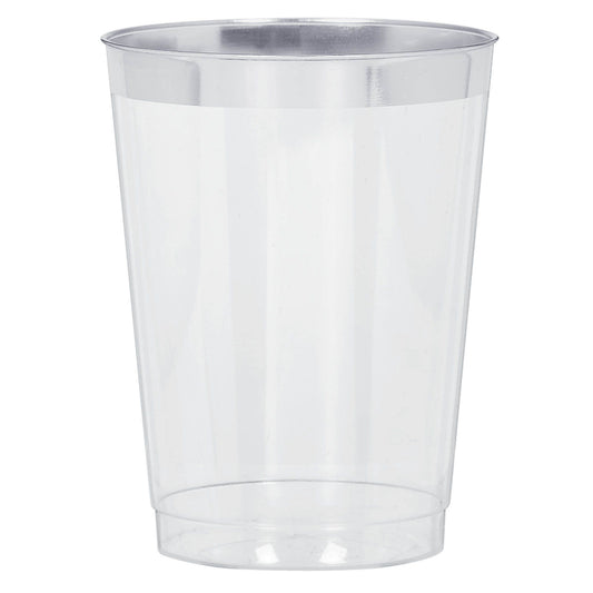 SILVER TRIM 10OZ TUMBLERS