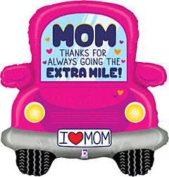 THANKS MOM CAR SHAPE 31" MYLAR