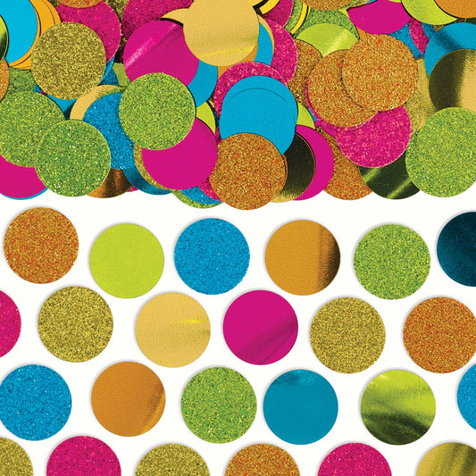MULTI GLITTER CIRCLE CONFETTI