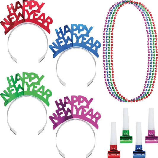 NEW YEAR PARTY KIT FOR 4 MULTI